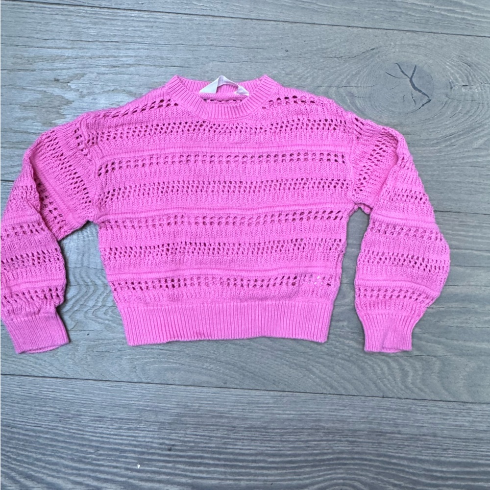 H&M crochet girls sweater, 8/10